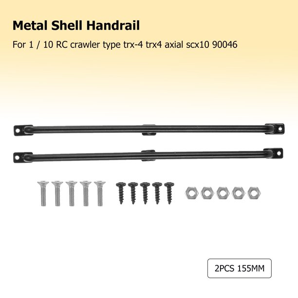 Pasamanos De Concha 2 uds accesorios de pasamanos de carcasa de cuerpo de Metal para 1/10 RC Crawler Axial SCX10 90046