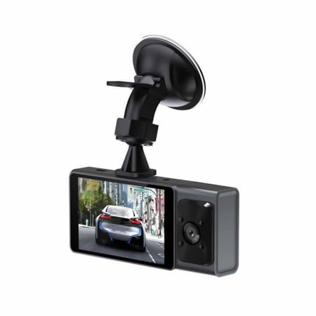 Canal Dash Cam Avant À L'intérieur Arrière À Trois Voies Voiture