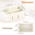 thumbnail image 3 of Lifewit Plastic Art Supply Storage Organizer, Divided Caddy Organizer with Handle for Craft Supplies, Cosmetics, Holds Pencil, Crayon, Brushes, Hair Product, Dorm Shower Caddy, White, 1Pack, 3 of 9