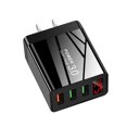 thumbnail image 1 of Cargador de teléfono USB 3 puertos Cargador LED Adaptador de carga de carga rápida portátil, negro, enchufe de EE. UU. Jumpingount EL001125-03B, 1 of 2