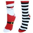 thumbnail image 1 of CTM®  2 Pack Butter and Flat Knit Holiday Sock Combo Set (Women's), 1 of 3