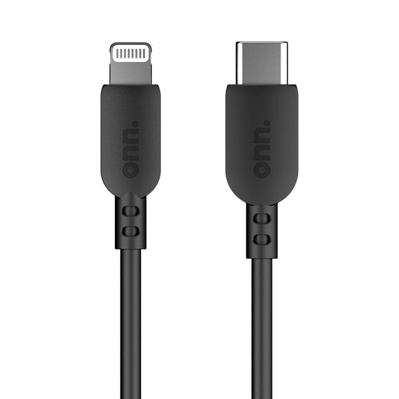 onn. 3 ft./0.9 m USB-C to Lightning Charge & Sync Cable, Made for Apple