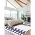 thumbnail image 2 of Colorful Stripes Area Rug for Bedroom 4x6 Ft Navy Blue Wood Texture White Super Soft fuzzy Throw Rug Non-Slip Fluffy Plush Indoor Floor Carpet for Living Room Nursery Home Decor, 2 of 8