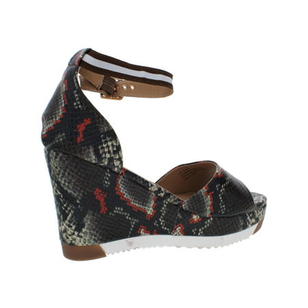 JANE AND THE SHOE - JANE AND THE SHOE Womens Aria Faux Leather Wedge ...