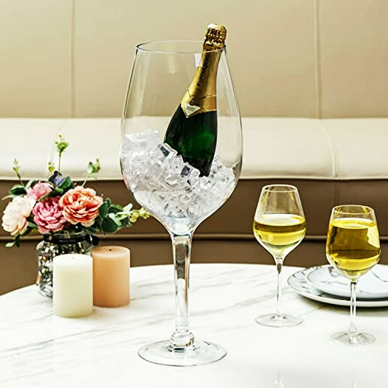 YUANXIN Handmade Giant Wine Glass, Lead-free glass European Style, 2500ml