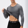 thumbnail image 2 of TFixol Camisa deportiva para hombre Manga larga Cuello redondo Elástico Slim Fitness, 2 of 8