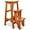 Brown, variant on Costway Costway 3-in-1 Rubber Wood Ladder 3 Tier Folding Step Stool Brown Coffee