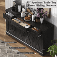 thumbnail image 4 of Innovative Buffet Sideboard: Spacious Storage, Minimalist Look, Four Door Internal Storage Shelves, 4 of 26