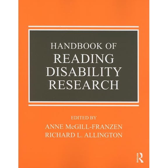 Handbook of Reading Disability Research, (Paperback)