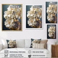 thumbnail image 4 of Designart "Elegance In White And Gold Hydrangea II" Hydrangea Floater Framed Wall Art Living Room, 4 of 5