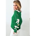 thumbnail image 3 of FOLUNSI Chandail Vert Vibrant avec Nœud - Chic, Confortable et Flirtant, 3 of 8