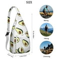 thumbnail image 2 of Cute Avocado Sling Backpack - Playful Kawaii Illustration, Multi-Functional Shoulder Bag, 2 of 4