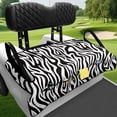 thumbnail image 4 of XYZCANDO Zebra Stripe Pattern Golf Cart Seat Covers Cozy, Quick Install Golf Cart Accessory Fit for Club Car, 4 of 8