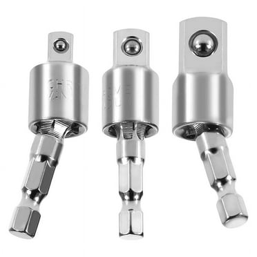 Impact Grade Socket Adapter 360-Degree Universal Joint Swivel Socket Set, Socket to Drill Adapter