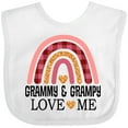 thumbnail image 3 of Inktastic Grammy and Grampy Love Me Grandchild Rainbow Girls Baby Bib, 3 of 4