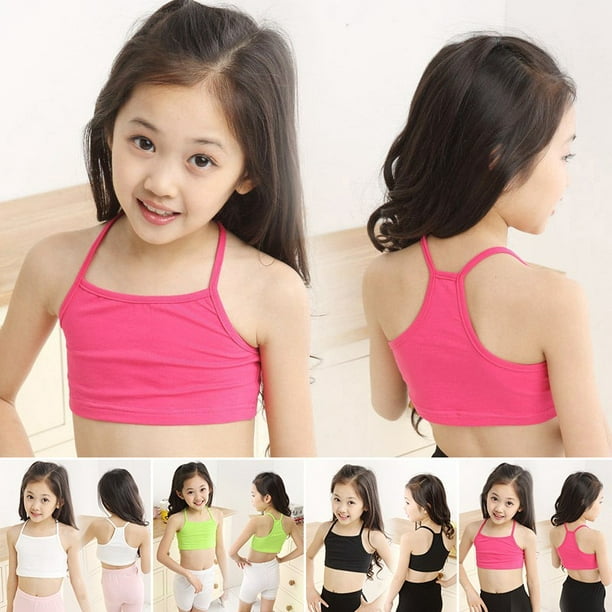 Wireless Pure Cotton Training Bra For Teen Girls Kid Solid Yoga