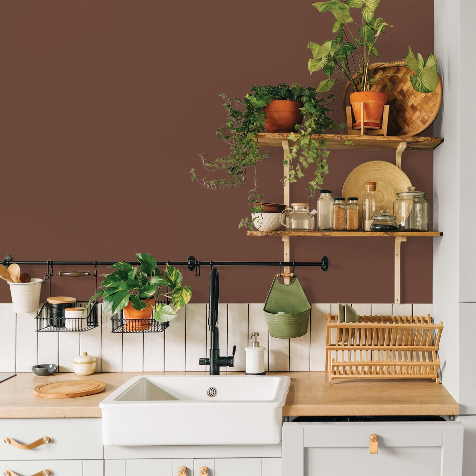 Glidden Glidden Kitchen Bath and Laundry Bird House Brown / Brown, Eggshell Interior Paint with Primer, 1 Gallon
