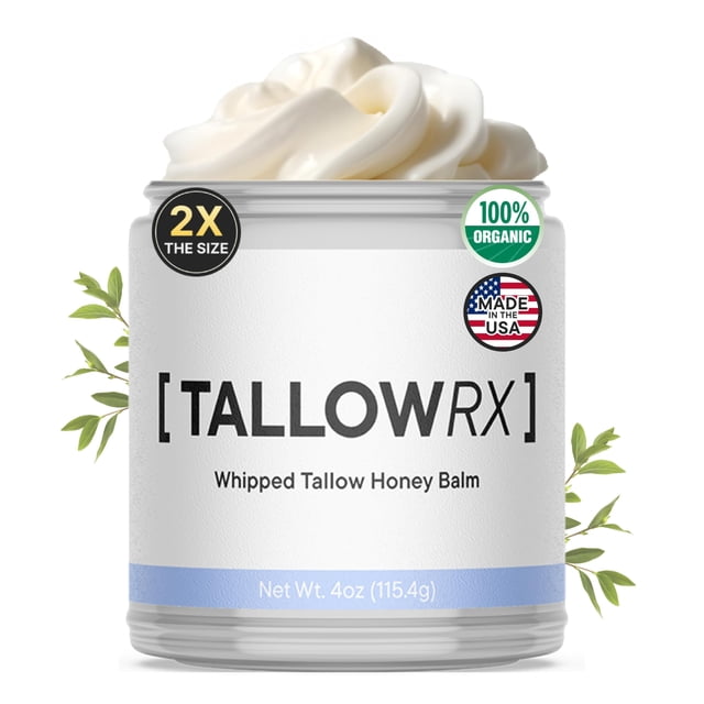 Bálsamo de miel y sebo de res batido TALLOWRX 120 ml 100% orgánico