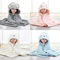 thumbnail image 3 of Yiliangx 4-Packs Baby Hooded Towel, Baby Essentials Baby Towels for Boys Girls,31.5x31.5 inch Soft Ultra Absorbent Hooded Towel Set for Babies, Toddler, Infant Gifts, 3 of 13