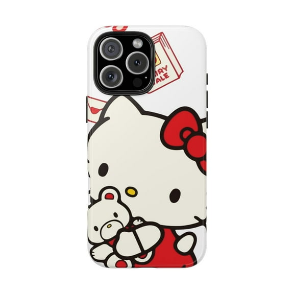 iPhone Tough Case Hello Kitty Pink Bowtie Fairy Tale Cute Teddy Kawaii - iPhone 16 Pro Max