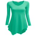 thumbnail image 1 of CHOK Robe Tunique à Manches Longues Col en V Mouchoir Longue Tunique T-Shirt pour Femmes, 1 of 3
