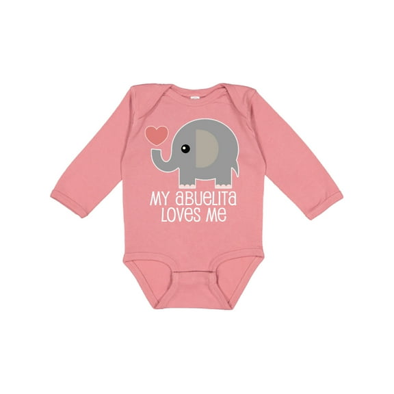 Inktastic My Abuelita Loves Me Gift Boys or Girls Long Sleeve Baby Bodysuit