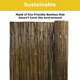 Backyard XScapes Bamboo Fence Panel, Natural Black ,1" D x 4' H x 8' L