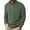 Army Green, variant on ZCFZJW Mens Quarter Zip Sweater Lightweight Slim Fit Mock Neck Pullover Casual Long Sleeve Textured Knitted Ribbed Athletic Sweaters with Elbow Patches Khaki XXXL