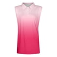 thumbnail image 4 of Yuanlong Women's Tank Tops Collared Polo Summer Sleeveless Tees Gradient Print Regular Fit Classic Office Casual Tanks, 4 of 5