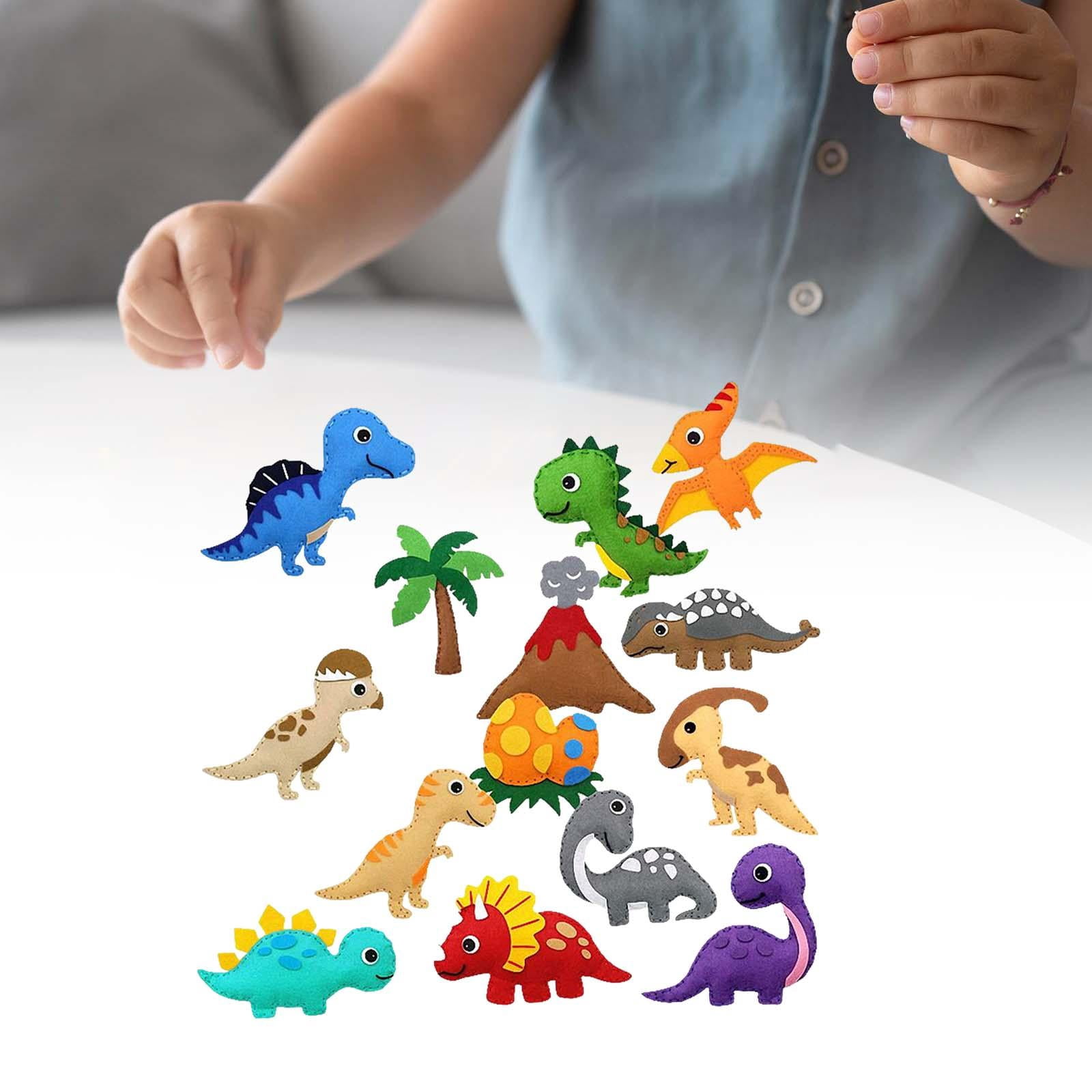 FVDPWYE Animals Sewing Kits DIY Crafts Stuffed Animal Art Craft Educational Toy Beginner Dinosaur