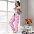 thumbnail image 5 of Bingfone Pajamas for Women,Pink bows Pajama Pants with Pockets-Large, 5 of 6