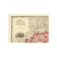 thumbnail image 4 of Historic State Map - Kentucky Tennessee - Johnson 1864 - Vintage Wall Art, 4 of 4