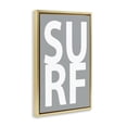 thumbnail image 3 of Stupell Industries Rustic Lodge Surf Word on Grey Gold Floating Frame Canvas Art, 17 x 25, by Jamie MacDowell, 3 of 8