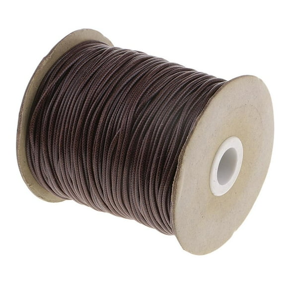 Rongfmy Durable 80 mm Leather Waxed Thread Cord String for DIY Stitching Thread , Coffee