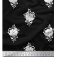 thumbnail image 1 of Soimoi Cotton Duck Fabric Leaves & Floral Block Print Fabric by The Yard 42 Inch Wide, 1 of 3
