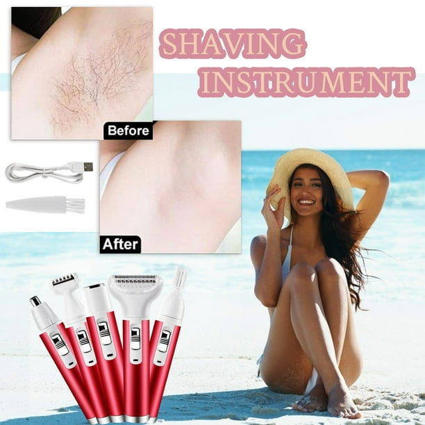 Fiudx Depiladora Facial, Recortadora Suave E Indolora, Perfiladora de Cejas de Precisión, Acabado Suave y Efectivo, Multifunción, para Uso Doméstico y de Viaje. Incluye Kit de Cuidado Completo.