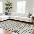 thumbnail image 4 of 7' X 10' Cream and Black Abstract Distressed Area Rug, 4 of 11