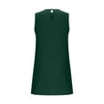 thumbnail image 6 of HomeGardon Summer Dresses Dresses for Women Women Summer Solid Color Round Neck Sleeveless with Button Down Hem and Pleated Dress,S-XXL, 6 of 7