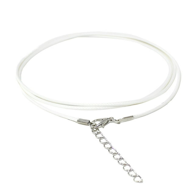 ruzhgo Collier Ras du Cou Corde Bracelet Polyester Corde de Perles DIY Pendentif Chaîne Accessoires Bijoux Café Blanc