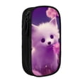 thumbnail image 1 of XMXY Funny Smiling Fox Baby Large Capacity Pencil Case, Portable Pencil Bags with Compartments Zipper Black, 1 of 7
