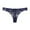 Dark Blue, variant on Women's Panties Comfortable Seamless Low Rise Lace Backless Briefs with Floral Embroidery and Lightweight Sheer Design for Everyday Wear Black L