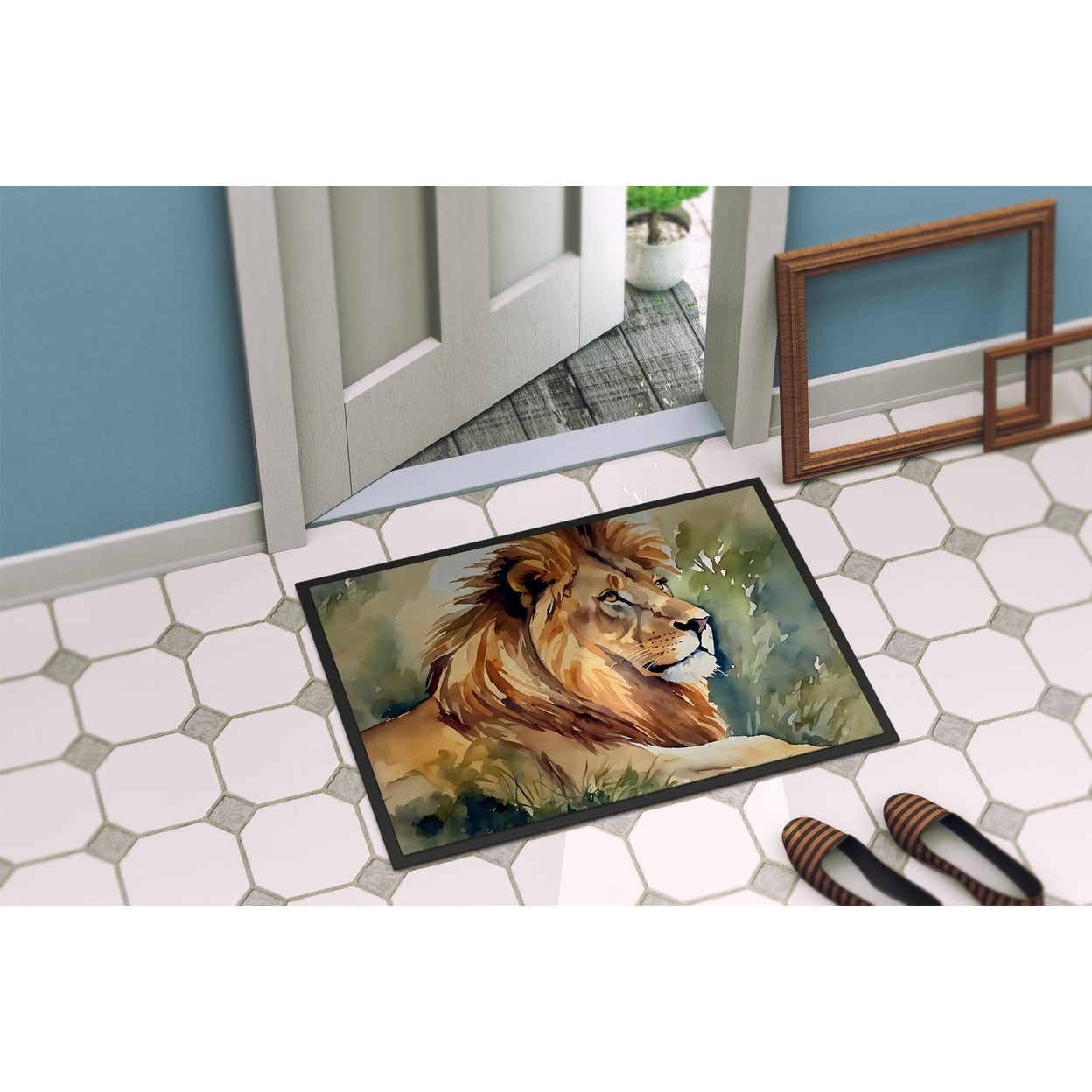 Carolines Treasures DAC2951MAT 0.15 x 18 x 27 in. Lion Doormat