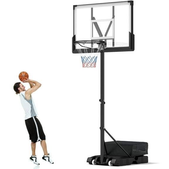 Infans Basketball Hoop Outdoor System w/ 45 Inch Shatterproof PC Backboard Wheels
