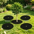 thumbnail image 4 of Tutuviw Non Woven Tree Ring, 24.4 inches Round Tree Base Weed Barrier Fabric Cover, Degradable and Reusable Tree Mulch Ring for Landscaping Weed Control, Root Protection, 4 of 5