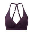 thumbnail image 4 of Sujetador deportivo a prueba de golpes para mujer - Tirantes ajustables, cuello en V, relleno extraíble, nailon/spandex, yoga, running, fitness, tallas S-XL, contorno de pecho 66-75 cm, 4 of 6