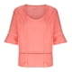 thumbnail image 4 of Blusa sólida Wmkox8yi moda mujer verano casual 1/2 manga cuello redondo, 4 of 8