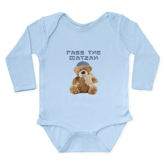 CafePress - Pass The Matzah Body Suit - Long Sleeve Cotton Baby Bodysuit