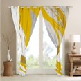 thumbnail image 3 of Grey Beige Yellow 30%-50% Blackout Curtains Brush Strokes Oil Painting Curtains & Drapes, Gradient Abstract Vintage Curtains Ombre Graffiti Black Out Curtains, Contemporary Modern Window Drapes, 3 of 5