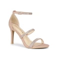 thumbnail image 1 of BLISSFUL STEP Women's Shoes Rhinestone Stiletto Heel Ankle Strap Sandals Dust Pink 7, 1 of 8