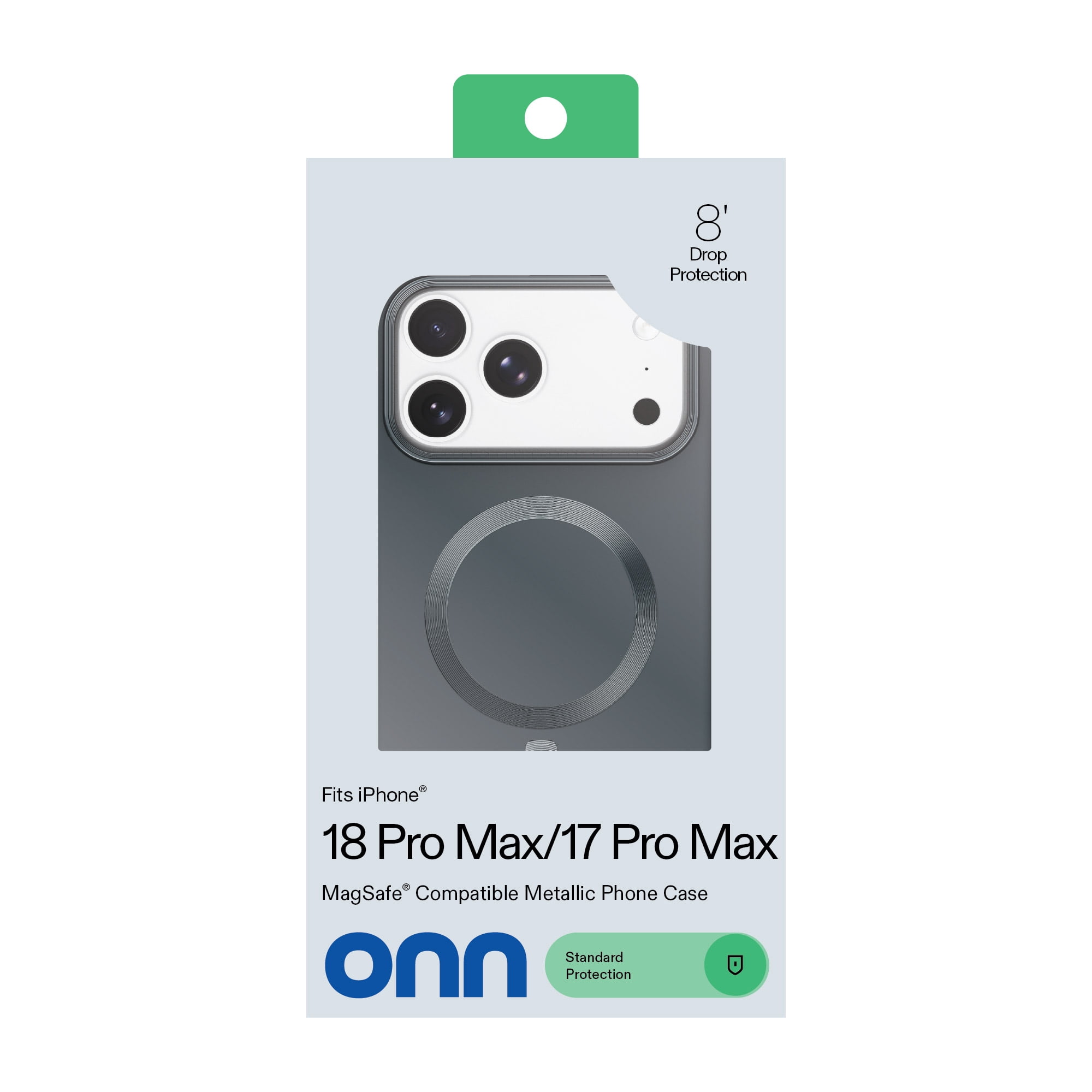 onn Soft Touch Phone Case for iPhone 18 Pro Max / 17 Pro Max, MagSafe Compatible - Gray